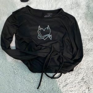 Devil Heart Shirt with back cutout